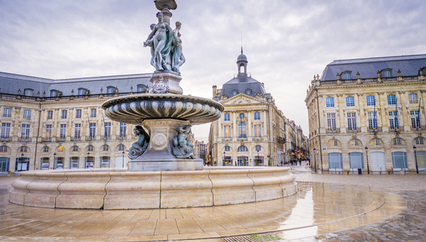Place de la Bourse in Bordeaux, France.
