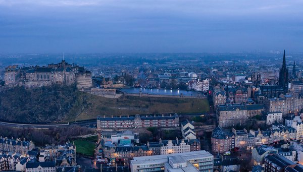 Panoramic view of Edinburgh, Scotland’s capital.
